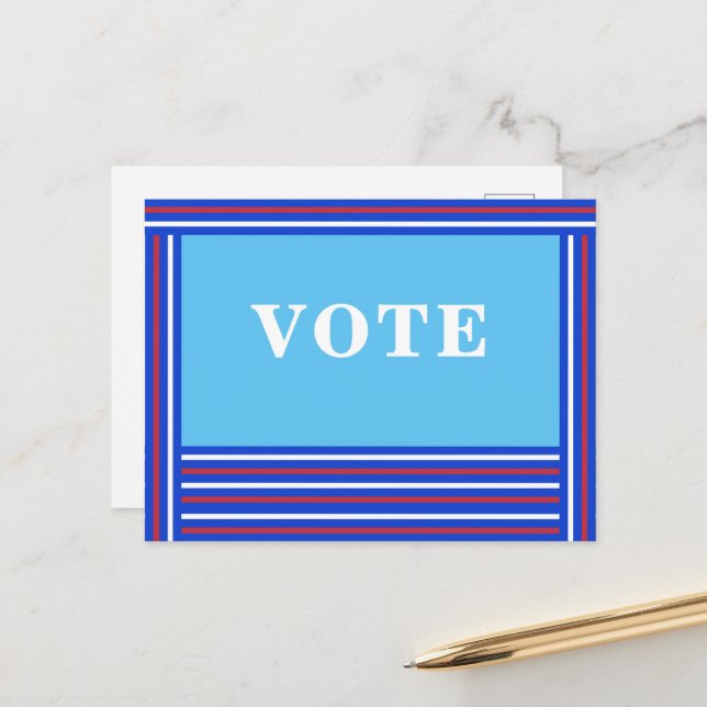 CARTÃO POSTAL VOTE - Janela azul (Frente/Verso In Situ)