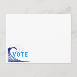 Cartão Postal VOTE! - Onda Azul 2020