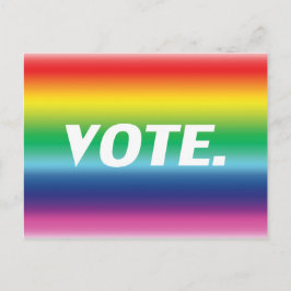 Cartão Postal "Vote" Orgulho lgbtq lgbt arco-íris cores