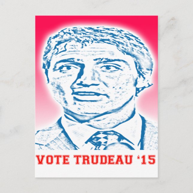 Cartão Postal Vote Trudeau '15 (Frente)