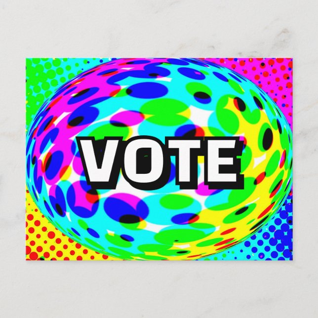 Cartão Postal VOTE (Você Pode Mudar A Palavra) (Frente)