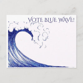 Cartão Postal Votem a Onda Azul! -Cartão Postal