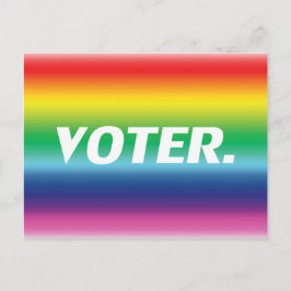 Cartão Postal "Voter" Orgulho lgbtq lgbt cores arco-íris