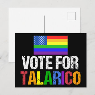 Cartão Postal Voto Arco-íris para Talarico Eleição 2026