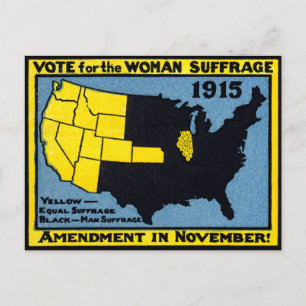 Cartão Postal Voto de 1915 pelo Sufrágio Feminino