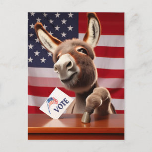 Cartão Postal Voto de Donkey Adorável