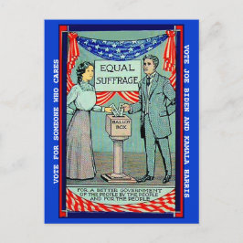 Cartão Postal Voto Pró Joe Biden Kamala Harris na Imagem Vintage