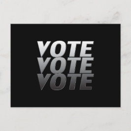 Cartão Postal "Voto votante" cinza branca negra