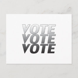 Cartão Postal "Voto votante" cinza branca negra