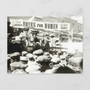 Cartão Postal Votos a favor das mulheres, agosto de 1908