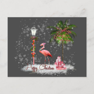Cartão Postal Votos de Natal de Flamingo