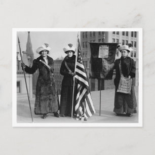 Cartão Postal Votos para Mulheres Inspirado no Vintage Suffrage