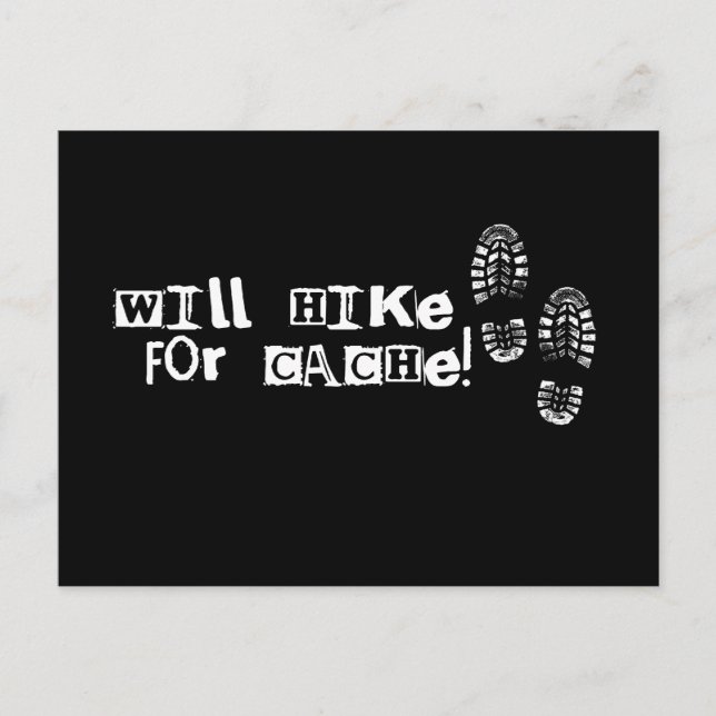 Cartão Postal Vou Caminhar Pelo Cache! (Frente)