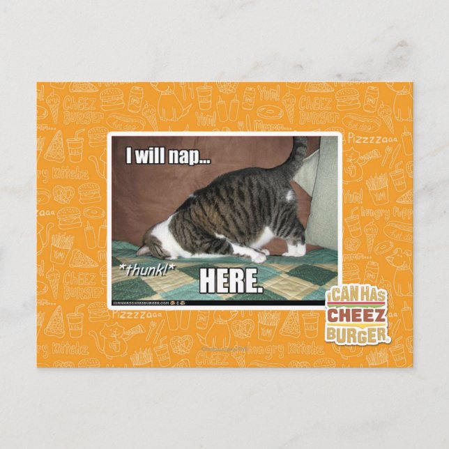 Cartão Postal Vou dormir aqui (Frente)