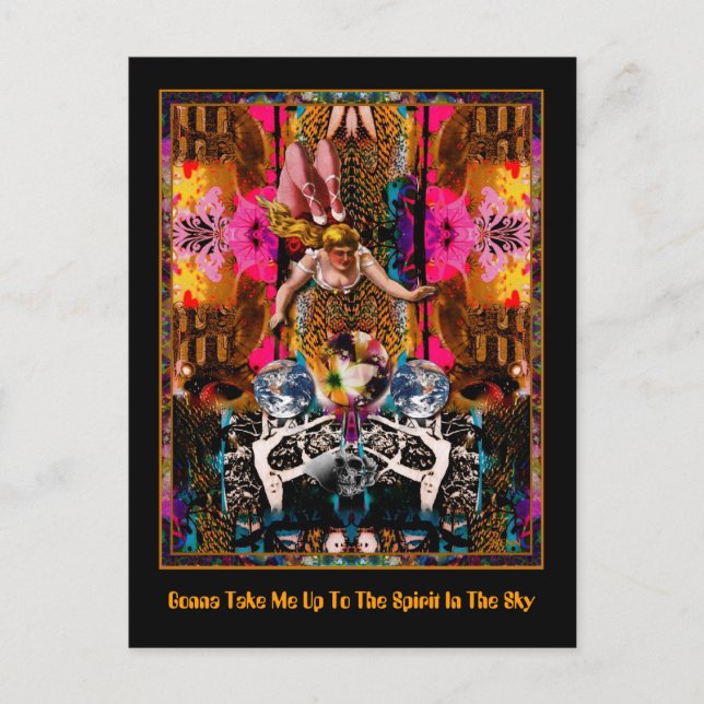 Cartão Postal Vou Levar-Me Ao Espírito No Céu (Frente)
