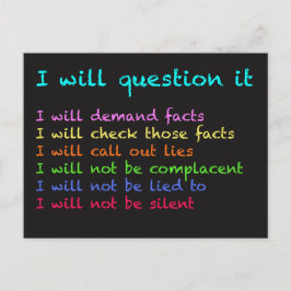 Cartão Postal Vou Questioná-Lo