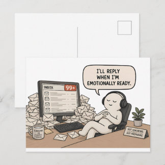 Cartão Postal Vou responder quando estiver emocionalmente prepar