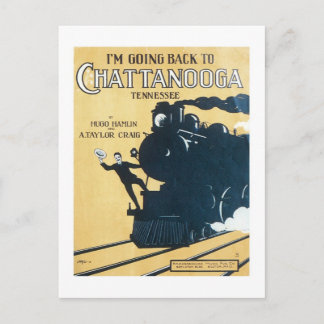 Cartão Postal Vou voltar para Chattanooga Tennessee Songbook C
