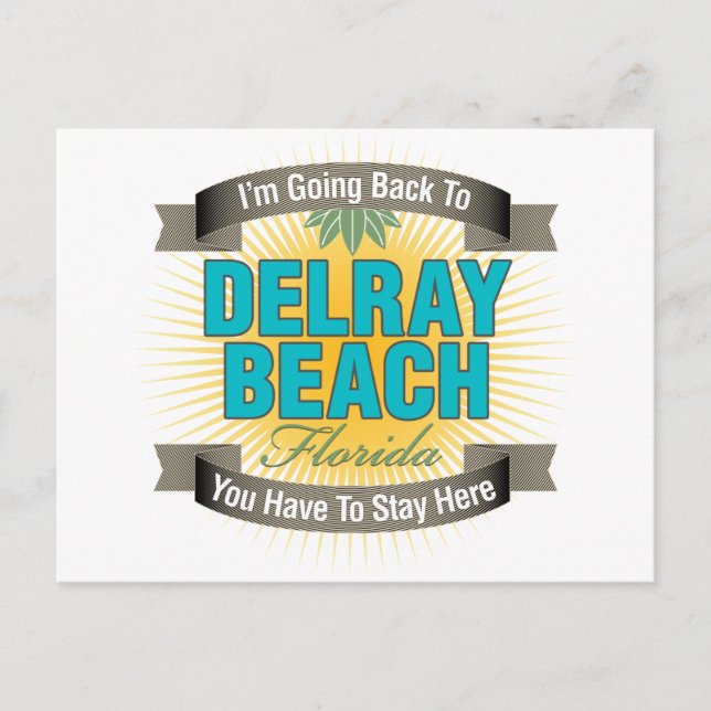 Cartão Postal Vou voltar para (Delray Beach) (Frente)