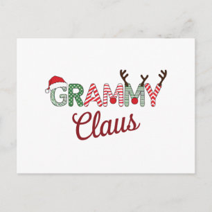 Cartão Postal Vovó de Natal Vovô Gift Xmas