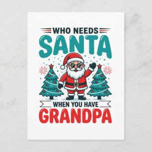 Cartão Postal Vovô Natal Papai Noel Família