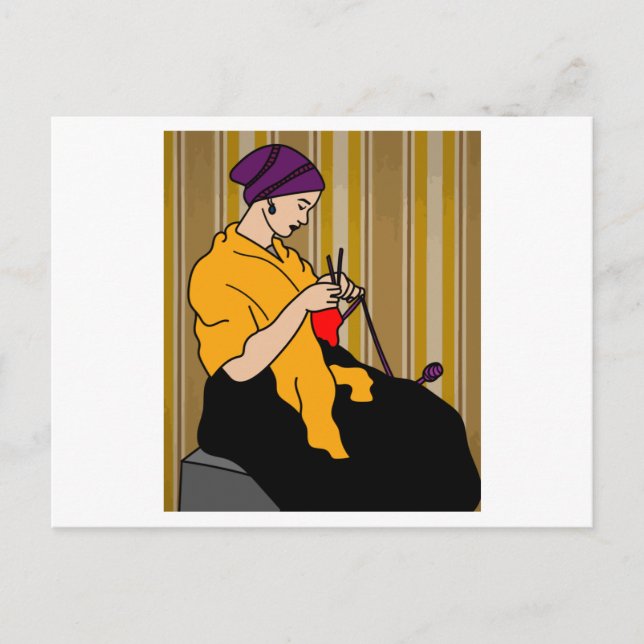 Cartão Postal Vovó No Cortador Do Hobby (Frente)