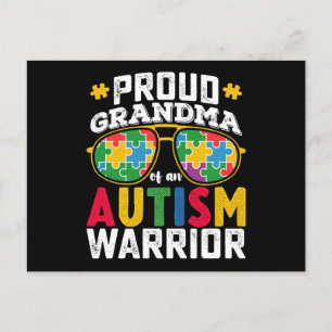 Cartão Postal Vovó Orgulhosa De Uma Família Guerreira Autismo