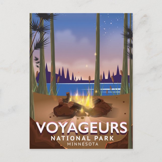 Cartão Postal Voyageurs National Park poster de viagens Minnesot (Frente)