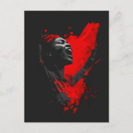 Cartão Postal Voz em Vermelho