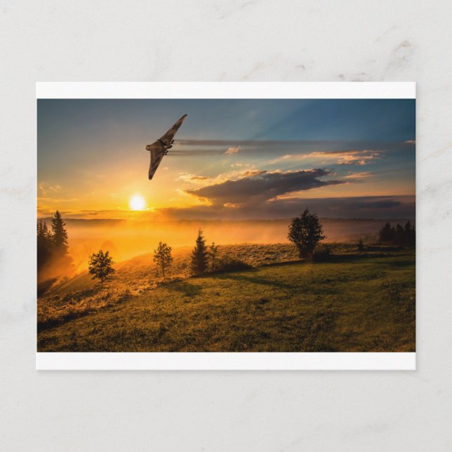 Cartão Postal Vulcan Bomber Misty Dawn (Frente)