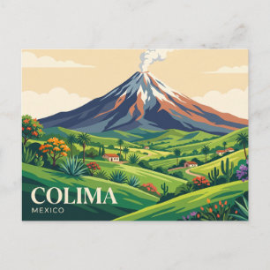 Cartão Postal Vulcão de Colima México