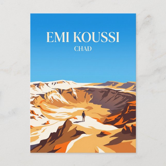 Cartão Postal Vulcão Emi Koussi Chade (Frente)