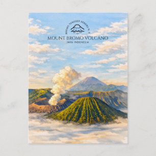Cartão Postal Vulcão Monte Bromo, P.N. Bromo Tengger Semeru