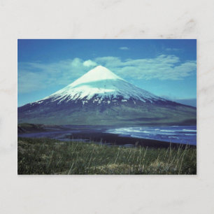Cartão Postal vulcão Monte Cleveland,Ilhas de Quatro Montanhas,
