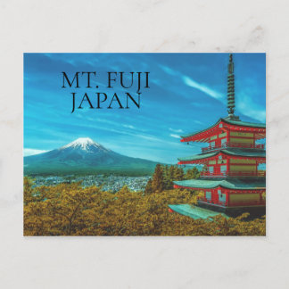 Cartão Postal Vulcão Mt. Fuji Japão Pagode