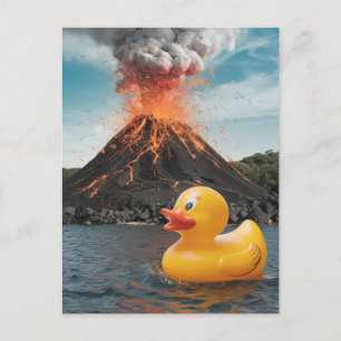 Cartão Postal Vulcão Surreal Pato de Borracha
