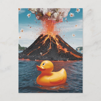 Cartão Postal Vulcão Surreal Pato de Borracha