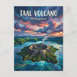 Cartão Postal Vulcão Taal Filipinas