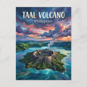 Cartão Postal Vulcão Taal Filipinas