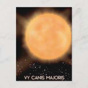 Cartão Postal VY Canis Majoris poster de arte espacial solar.