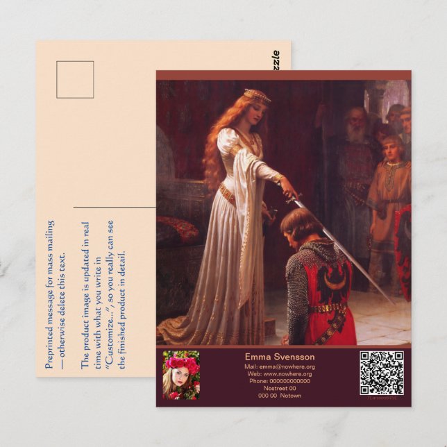 Cartão Postal Vykort — Connect, Knight (Frente/Verso)