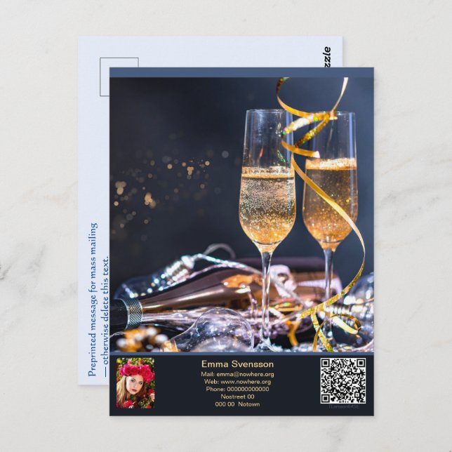 Cartão Postal Vykort — Connect, Party (Frente/Verso)