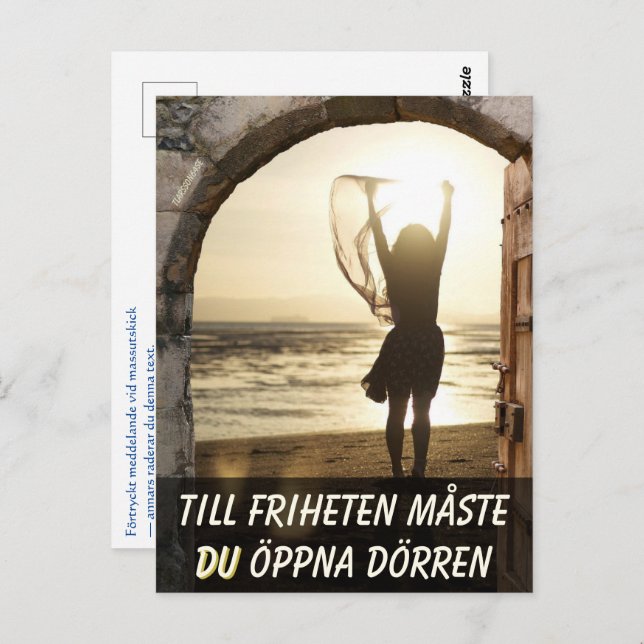 Cartão Postal Vykort — Frihetens dörr (Frente/Verso)