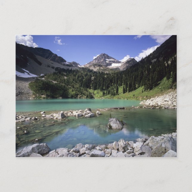 Cartão Postal WA, Okanogan NF, Lewis Lake e Black Peak (Frente)