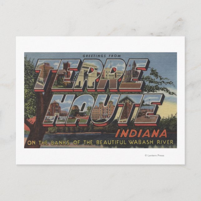 Cartão Postal Wabash River - Grandes Cenas de Letra (Frente)