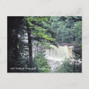 Cartão Postal Wabash River Waterfall Indiana BeauBonita, dos ano