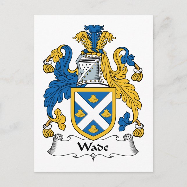 Cartão Postal Wade Family Crest (Frente)