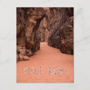 Cartão Postal Wadi Rum, Deserto Vermelho na Jordânia