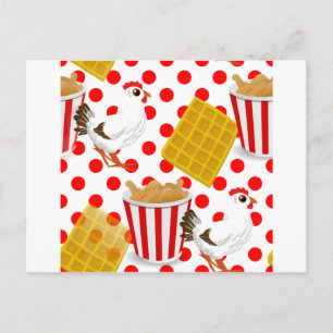 Cartão Postal waffles de frango
