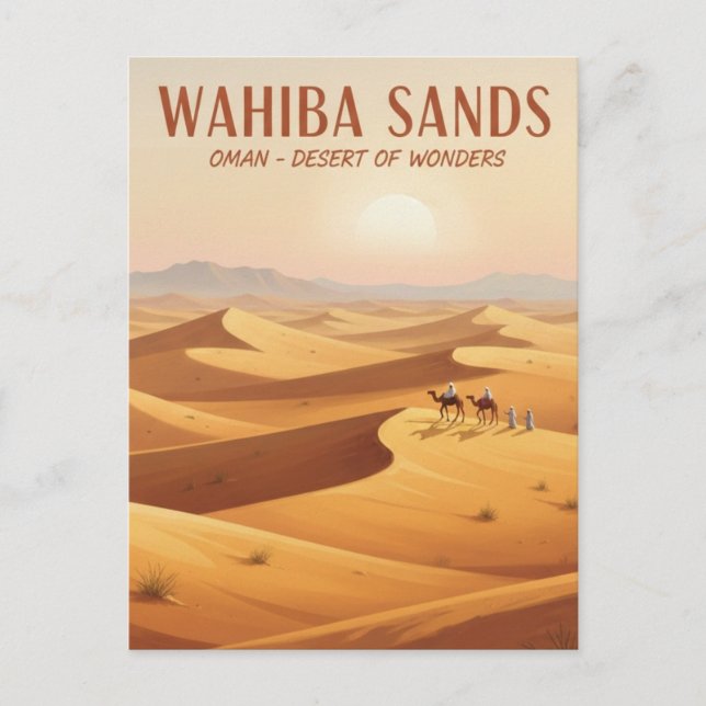 Cartão Postal Wahiba Sands Oman Travel (Frente)